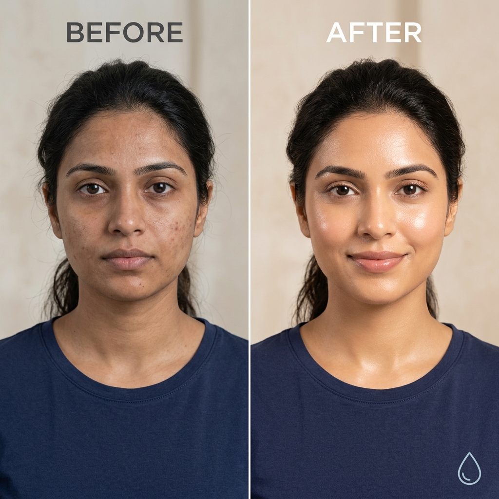 Facial Brightening Before After