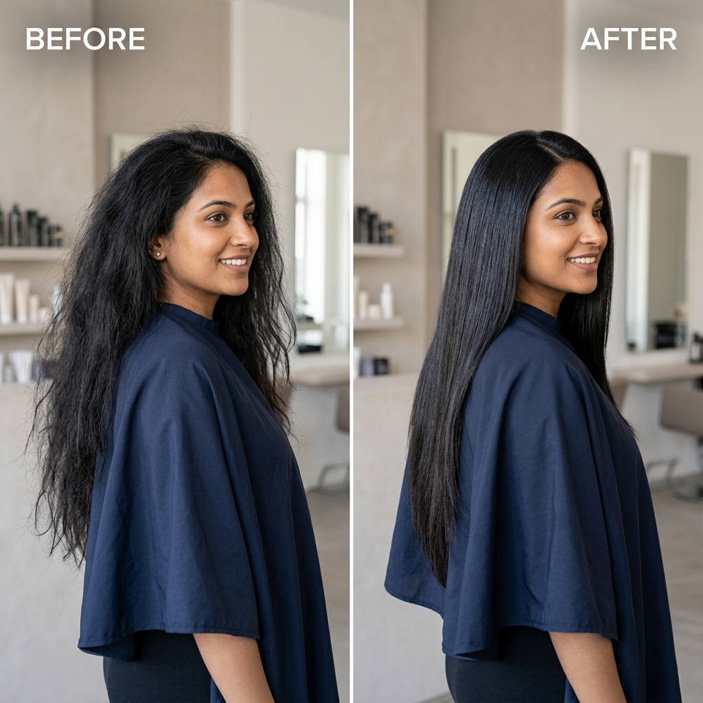 Hair Keratin Before After