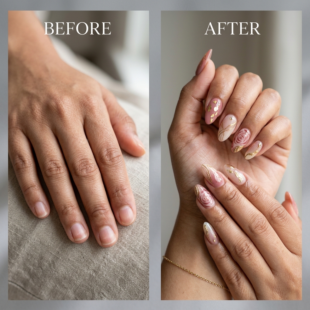 Nail Art Before After